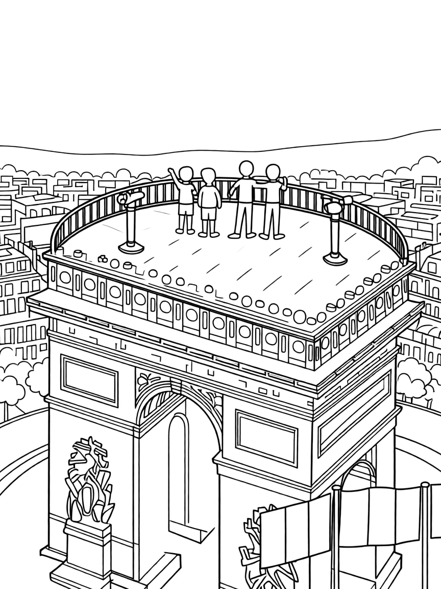 (France) Arc de Triomphe panoramic viewing platform