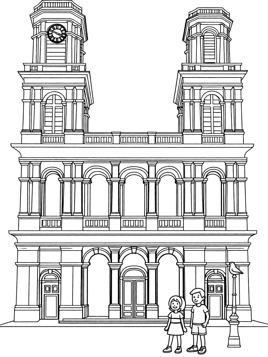 (France) Église Saint-Sulpice twin towers facade