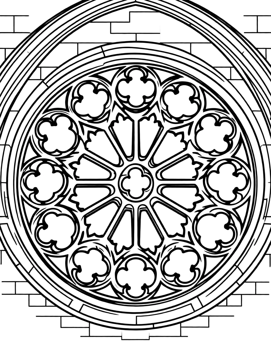 (France) Notre-Dame north rose window tracery