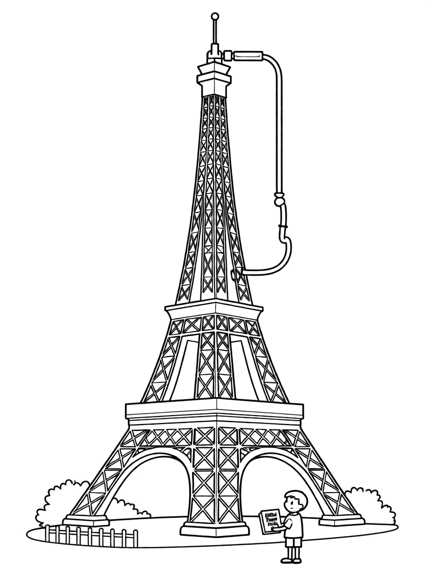 (France) Eiffel Tower lightning rod protection system