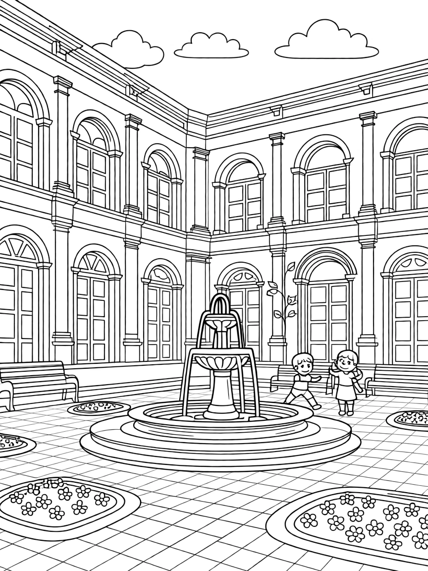 (France) Château de La Rochefoucauld Renaissance courtyard