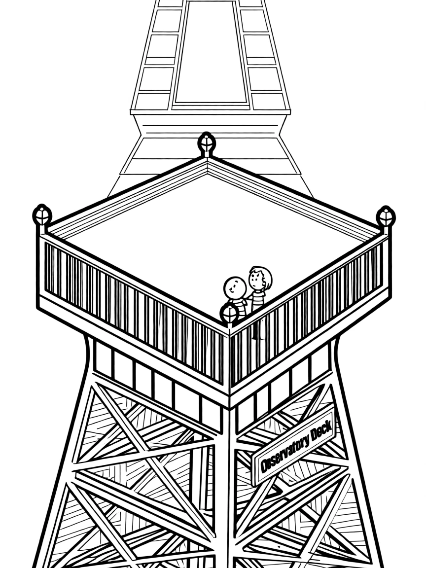 (France) Eiffel Tower first level observatory deck