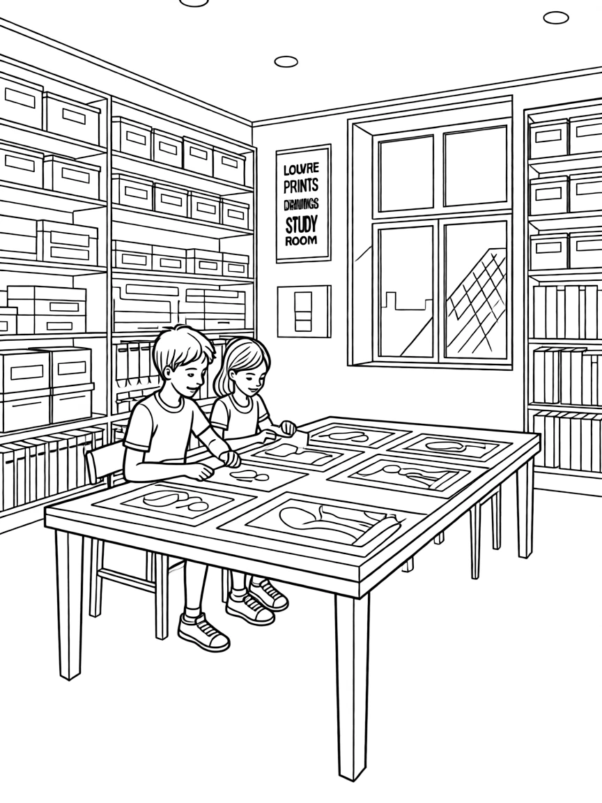 (France) Louvre prints and drawings study room