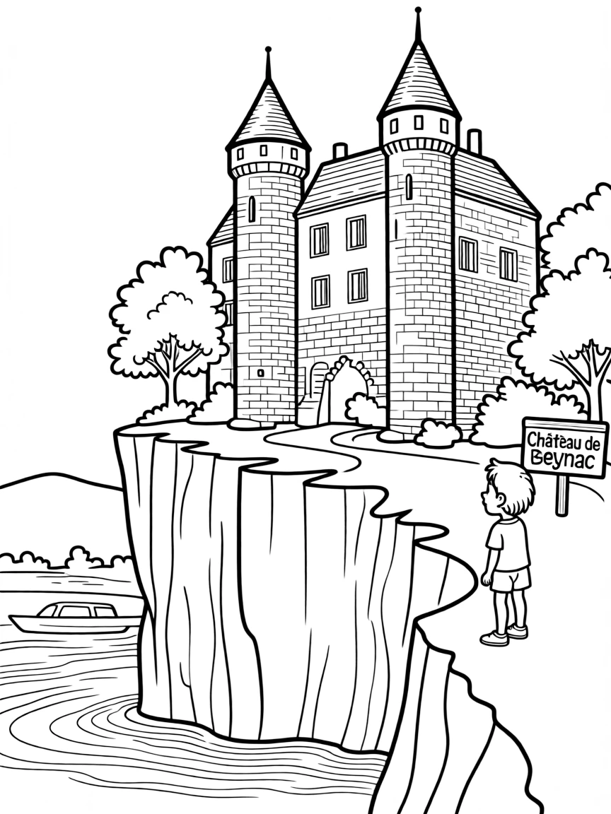 (France) Château de Beynac cliff-top fortress