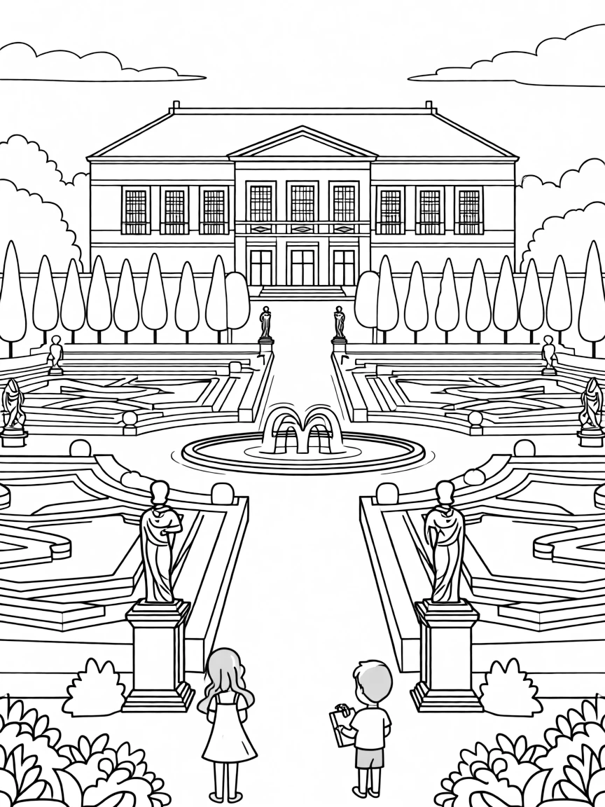 (France) Château de Hautefort baroque gardens