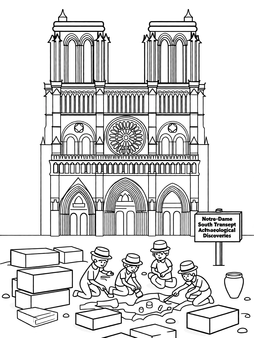 (France) Notre-Dame south transept archaeological discoveries