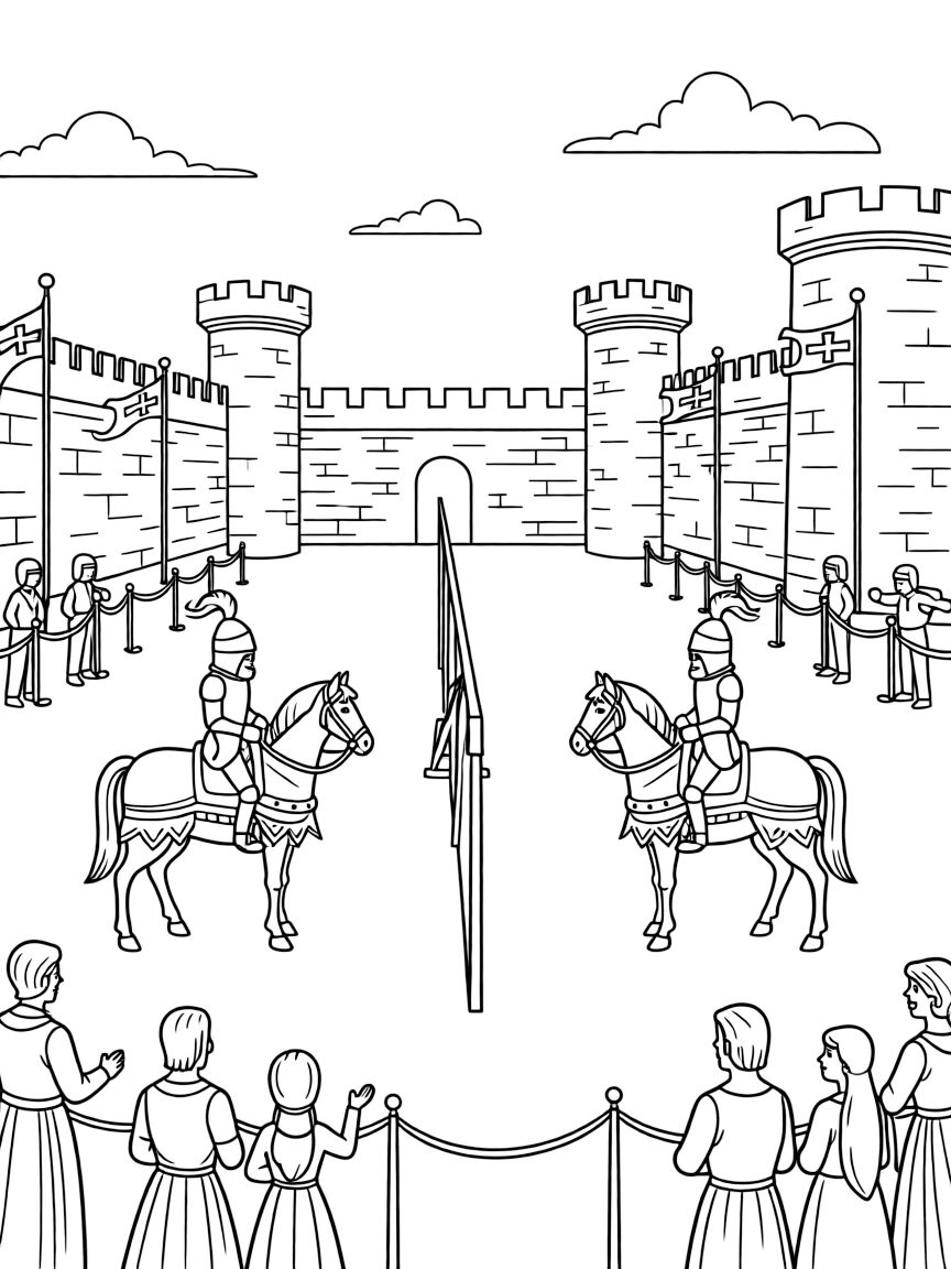(France) Château de Pierrefonds medieval tournament field