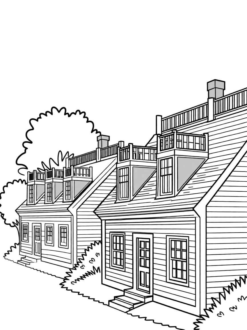 (Massachusetts) Nantucket houses with widow's walks