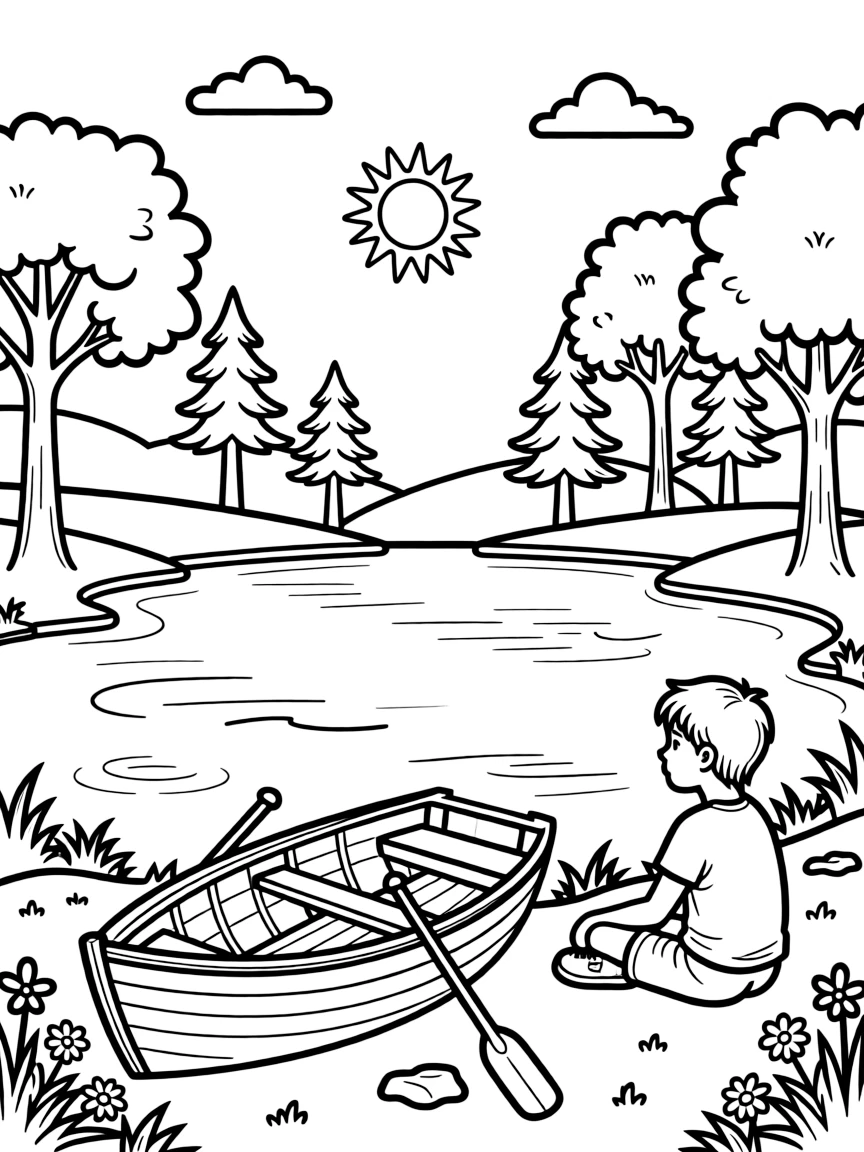 (Massachusetts) Walden Pond with peaceful nature scene