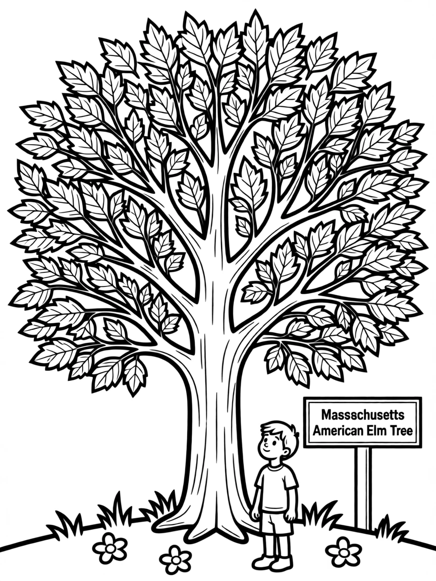 (Massachusetts) American elm tree, the state tree