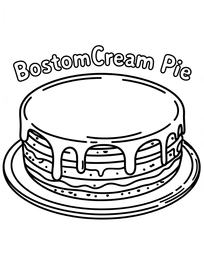(Massachusetts) Boston cream pie with chocolate glaze