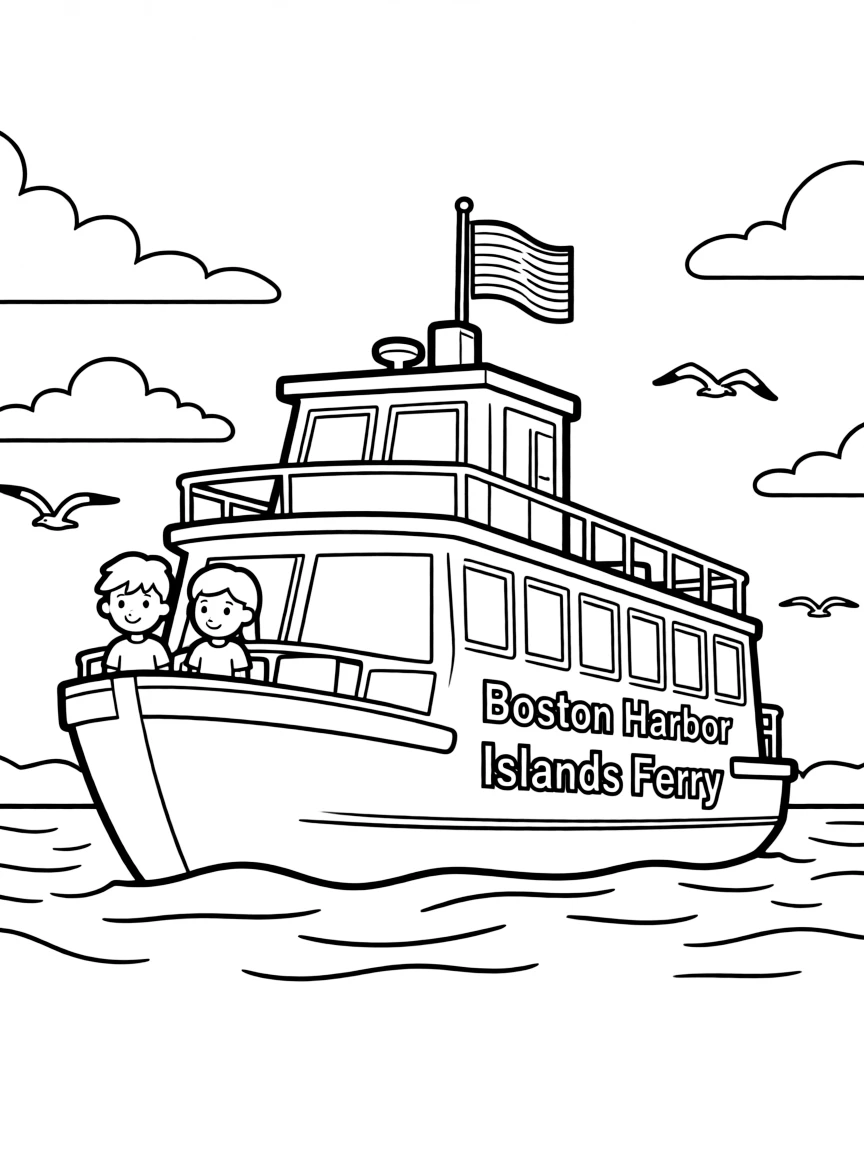 (Massachusetts) Boston Harbor Islands ferry boat