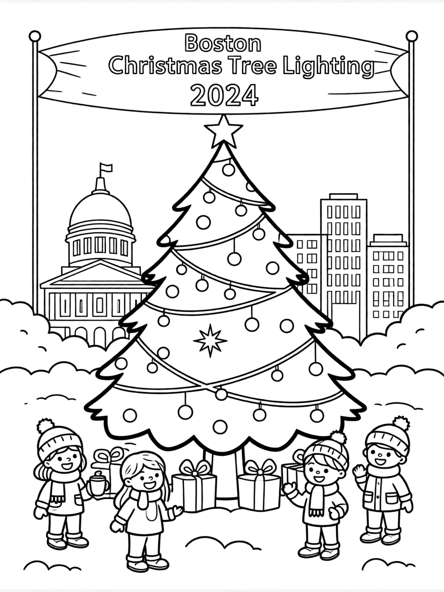 (Massachusetts) Christmas tree lighting in Boston