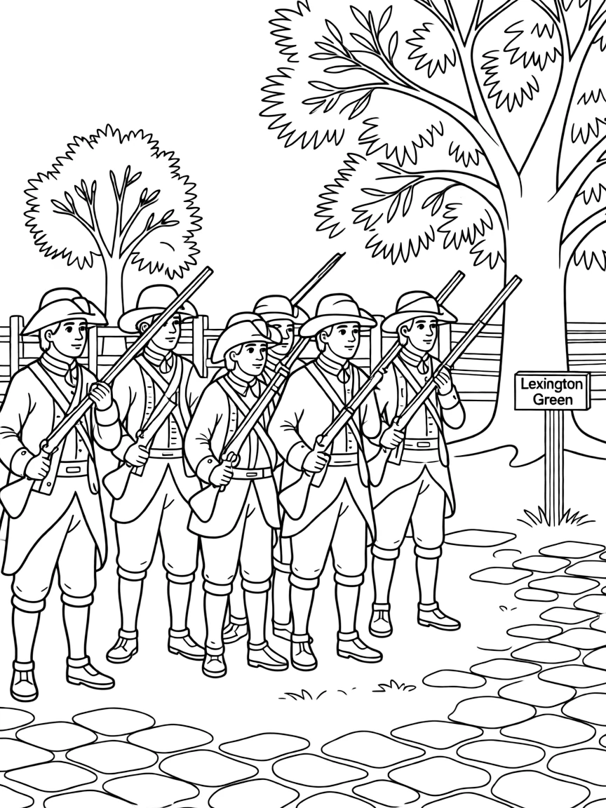 (Massachusetts) Patriots' Day reenactment at Lexington Green