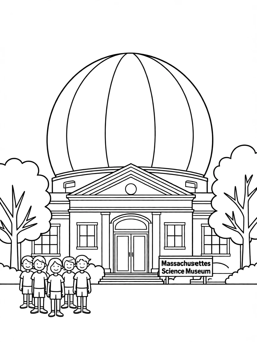 (Massachusetts) Science Museum with planetarium dome