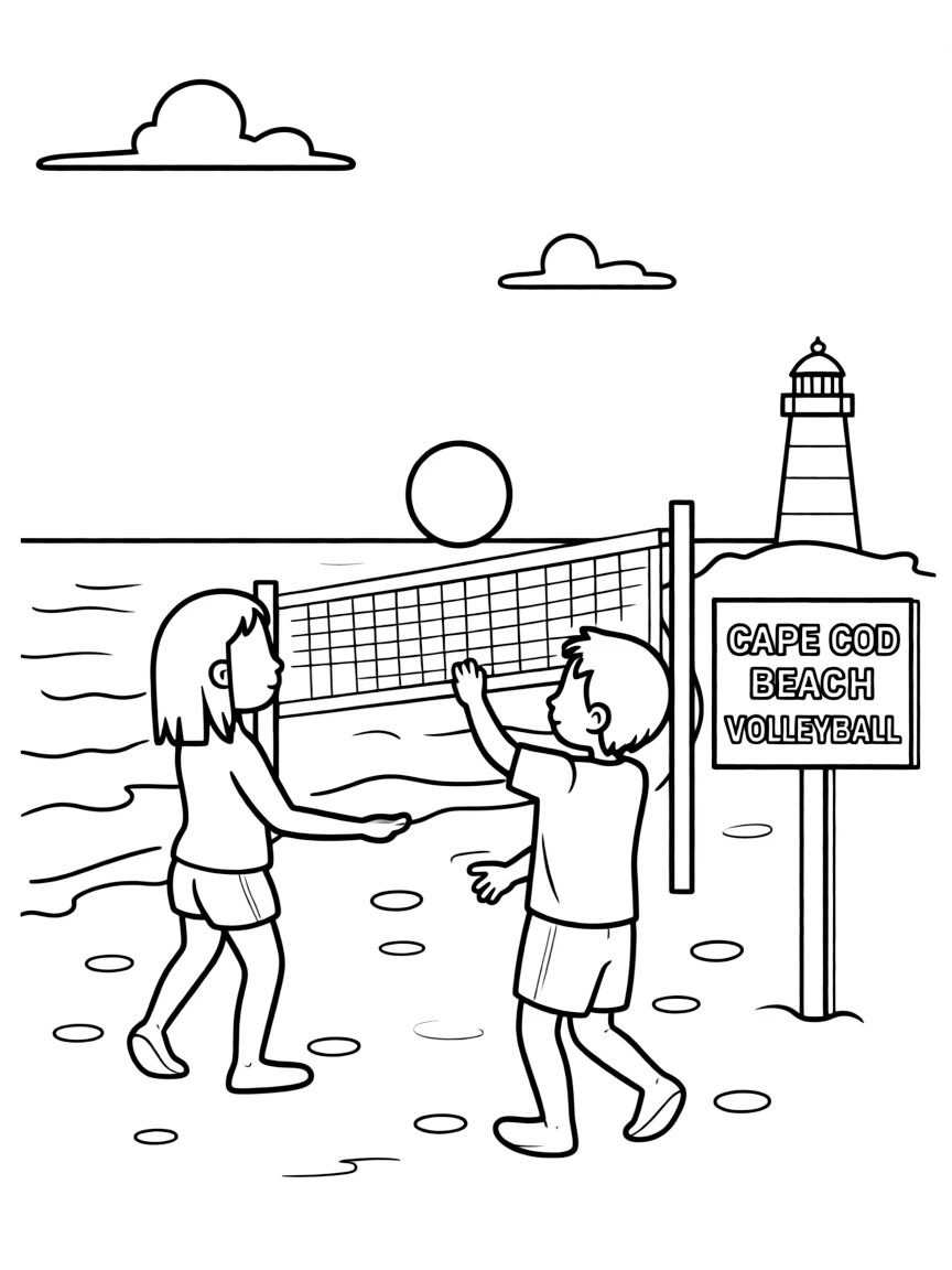 (Massachusetts) Beach volleyball at Cape Cod