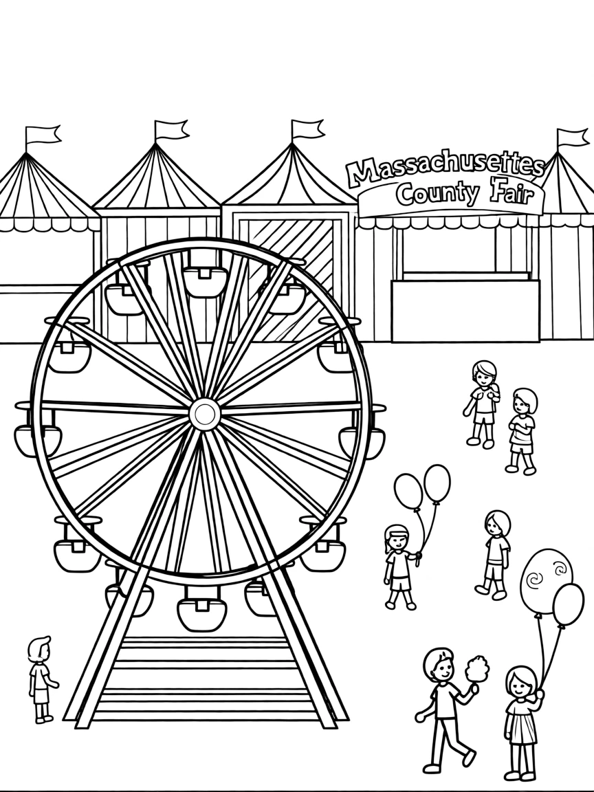 (Massachusetts) County fair with Ferris wheel
