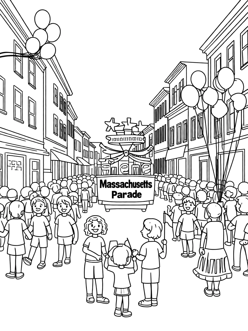 (Massachusetts) Parade down Main Street USA