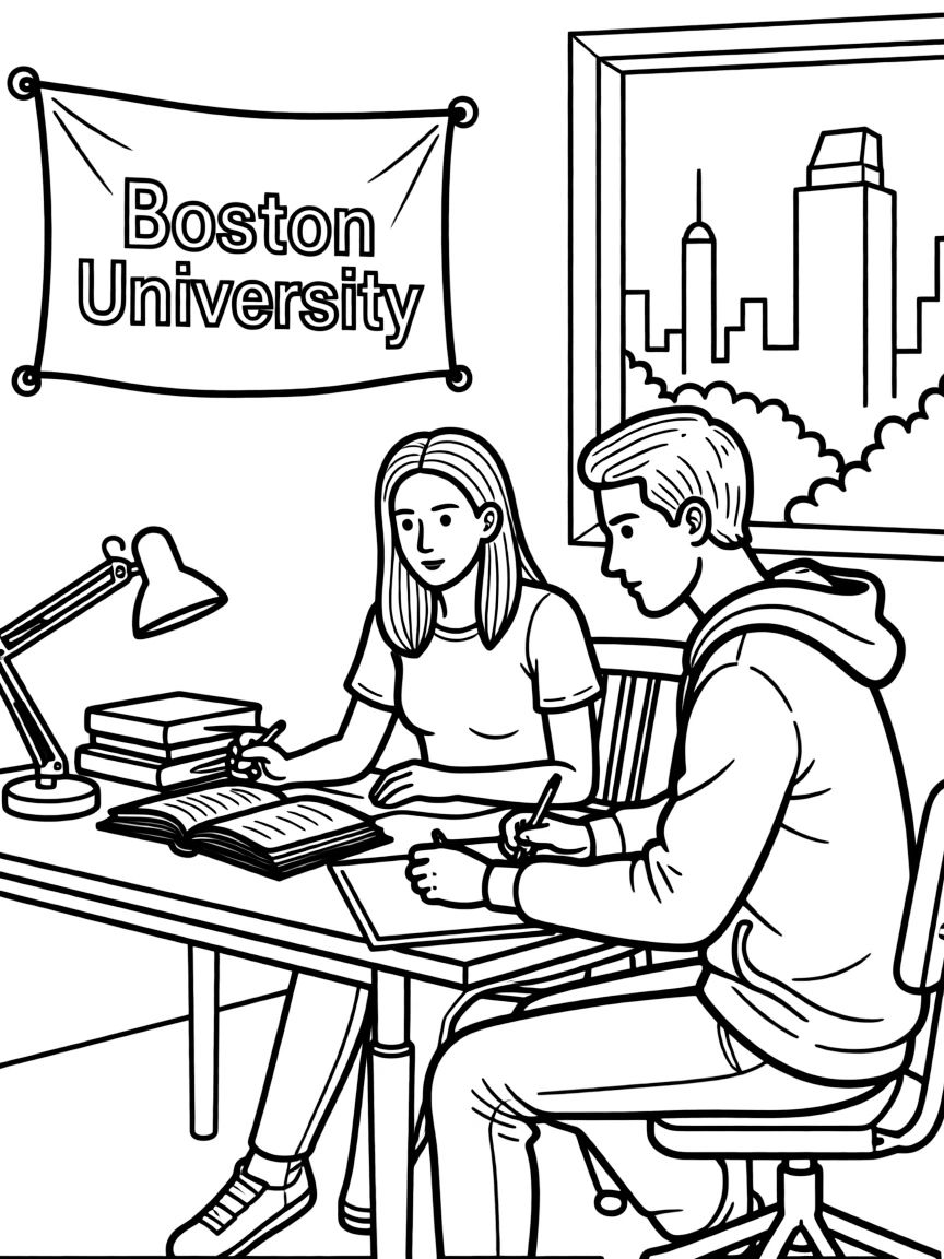 (Massachusetts) College students studying at Boston University