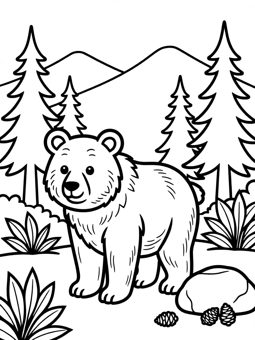 (Idaho) A black bear in an Idaho forest