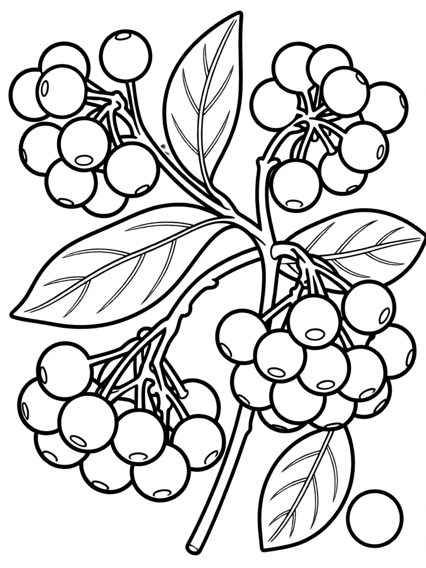(Idaho) A cluster of Idaho huckleberries