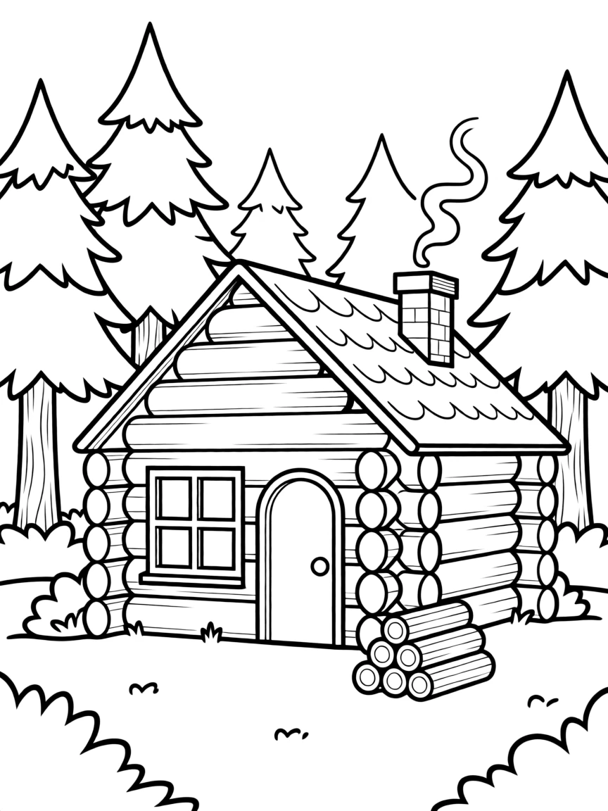 (Idaho) A log cabin in the woods