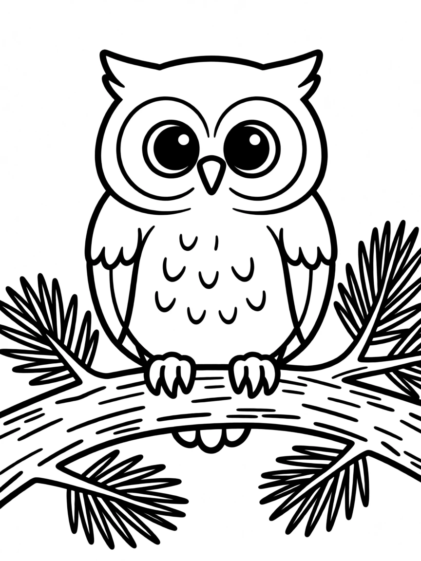 (Idaho) An owl perched on a pine branch