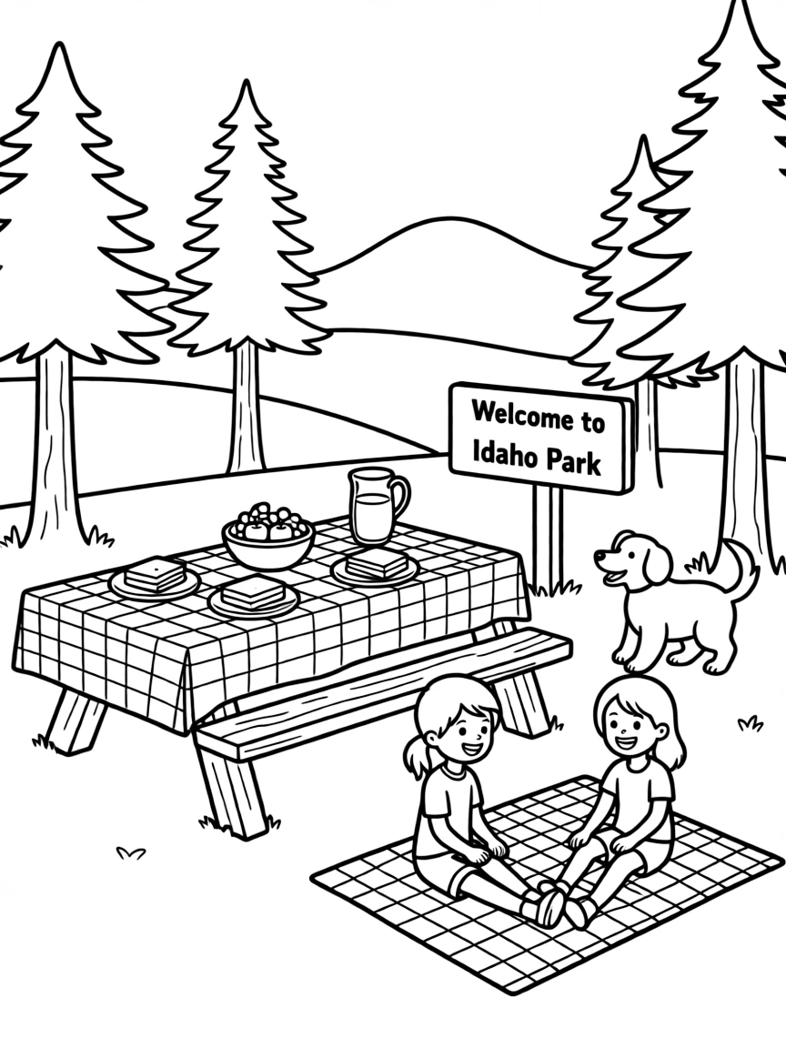 (Idaho) A picnic in an Idaho park