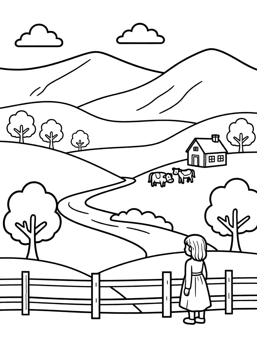 (Virginia) The Blue Ridge Mountains with rolling hills and valleys