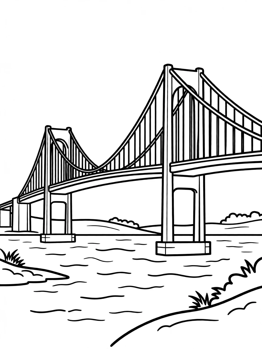 (Virginia) Chesapeake Bay Bridge spanning across the water