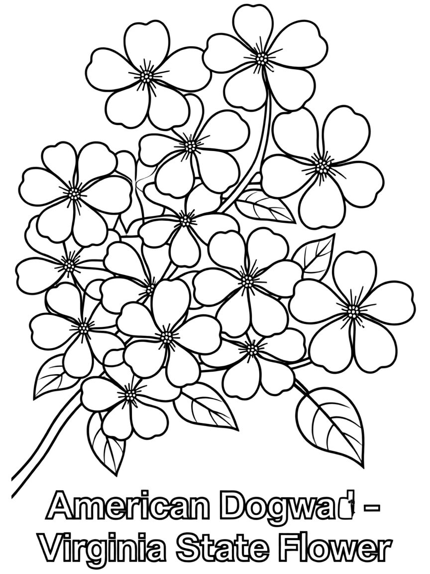 (Virginia) The Virginia state flower, American Dogwood, in full bloom