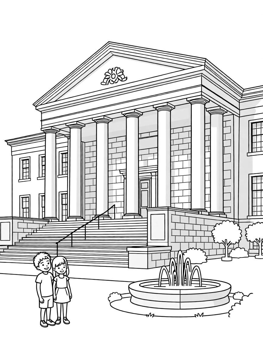 (Virginia) The Virginia Museum of Fine Arts with classical architecture