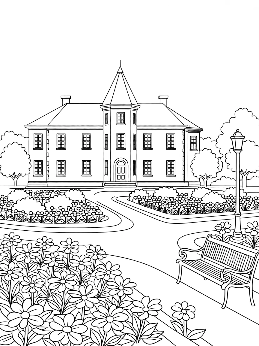 (Virginia) Maymont Park mansion surrounded by gardens