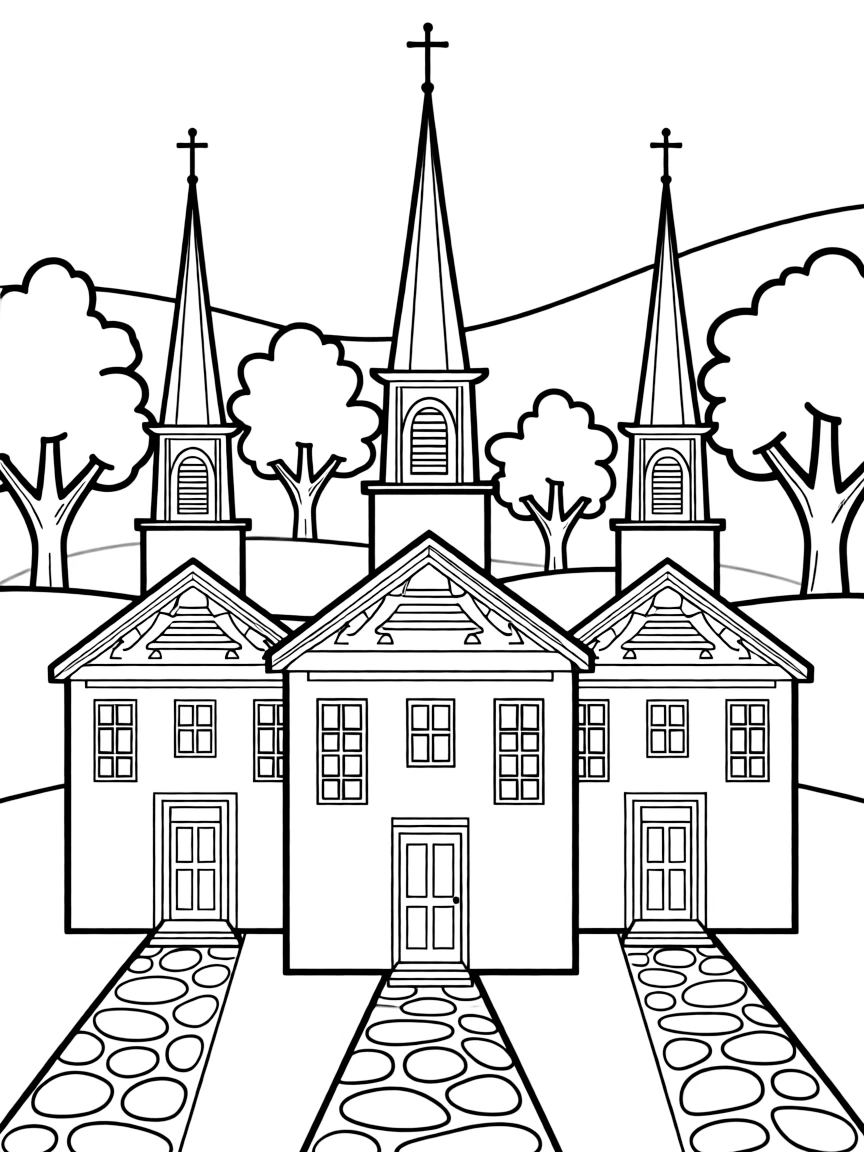 (Virginia) Virginia's colonial churches with tall spires