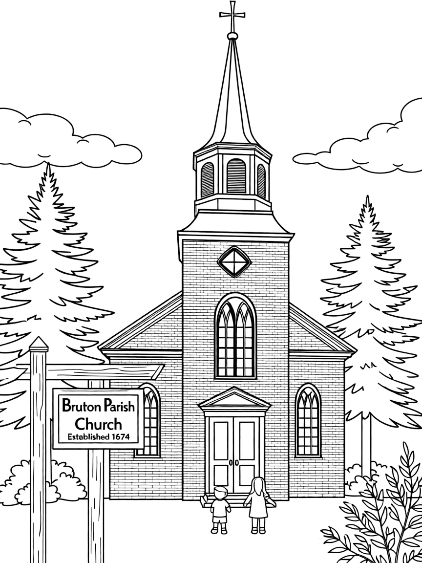 (Virginia) Bruton Parish Church in Williamsburg