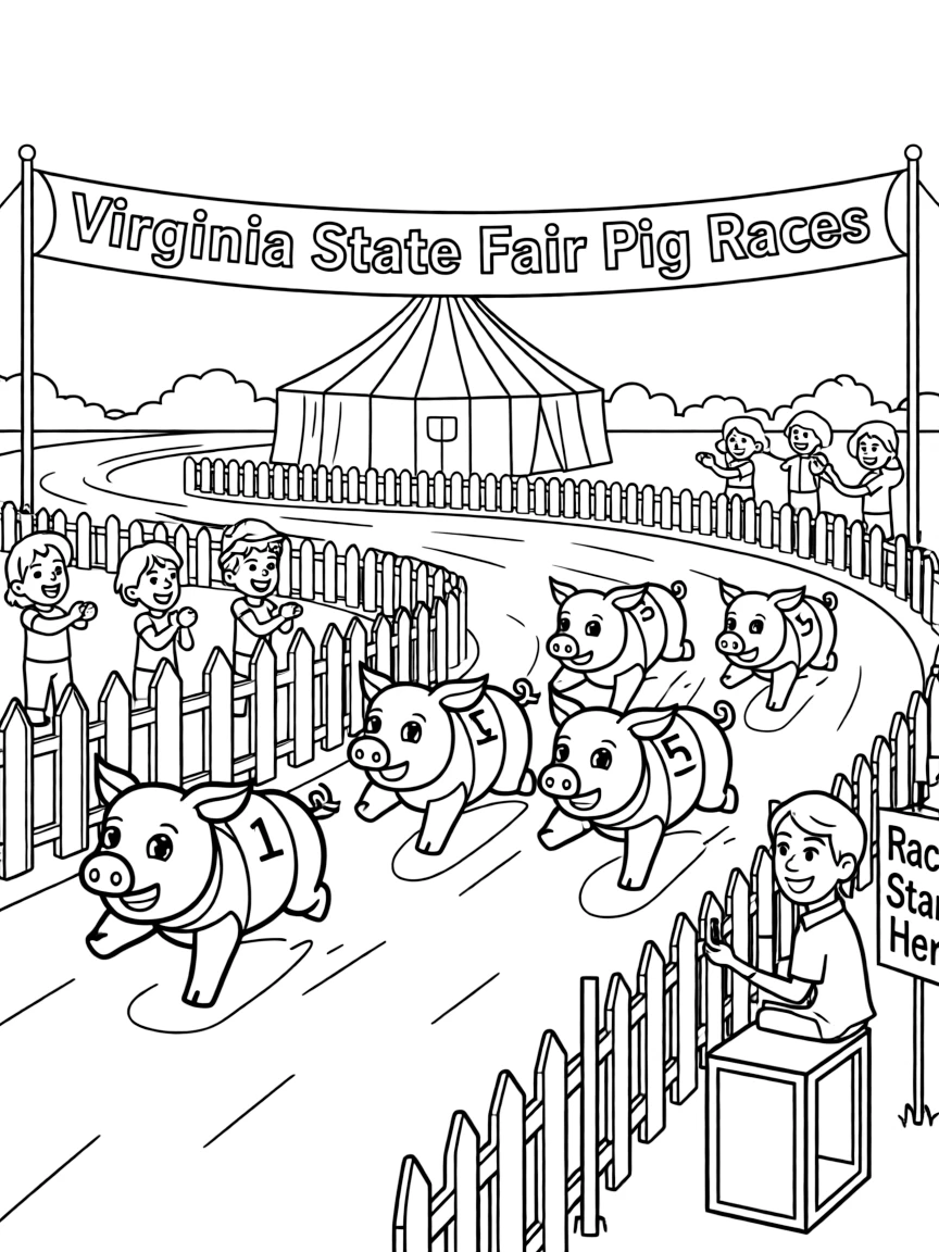 (Virginia) The Virginia State Fair pig races