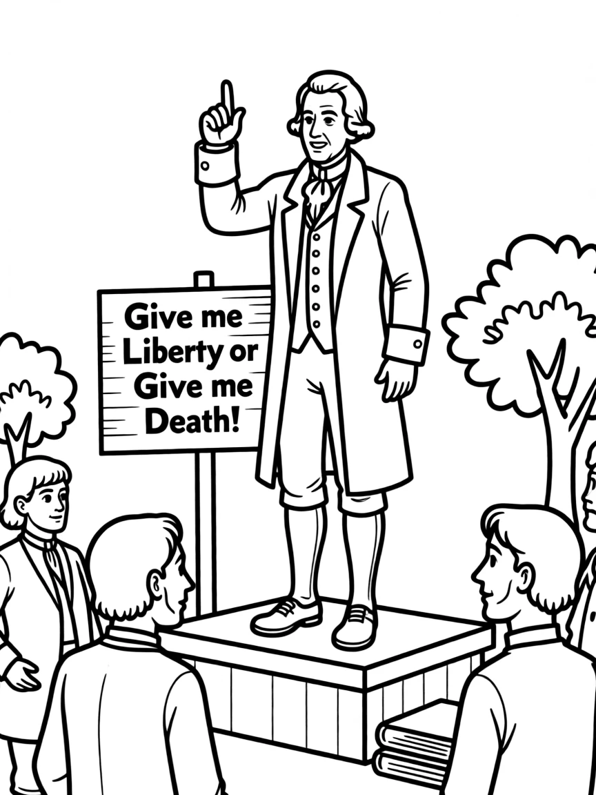 (Virginia) Patrick Henry giving his famous speech