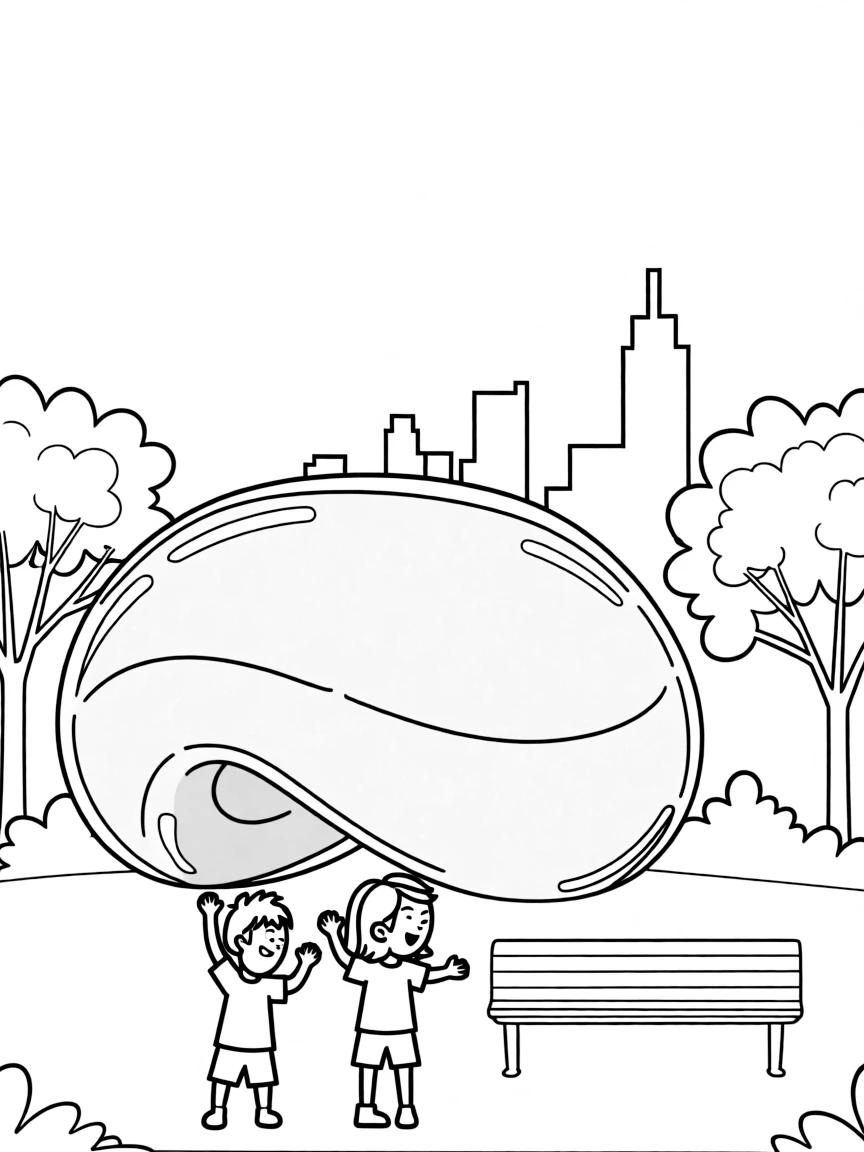 (Illinois) The Bean sculpture in Millennium Park