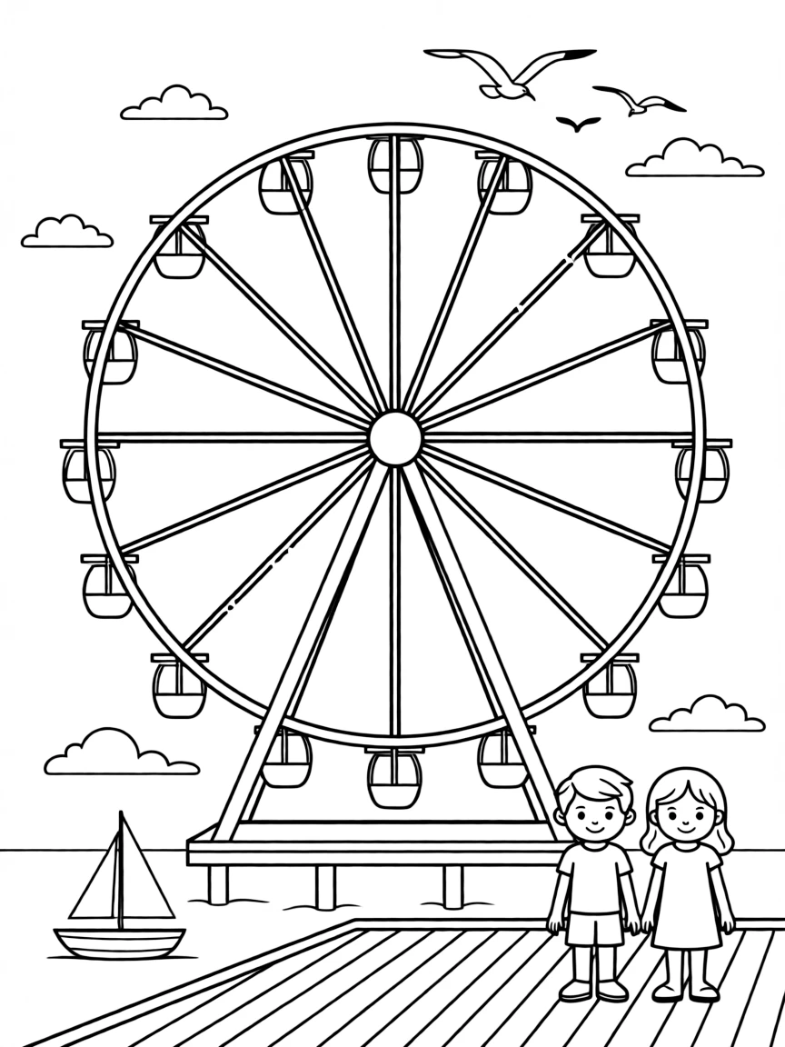 (Illinois) Navy Pier with the Ferris wheel