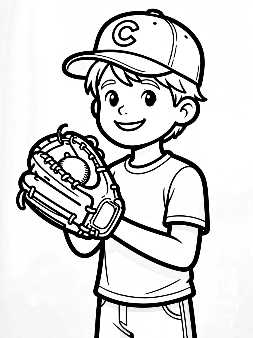 (Illinois) A Cubs baseball cap and mitt