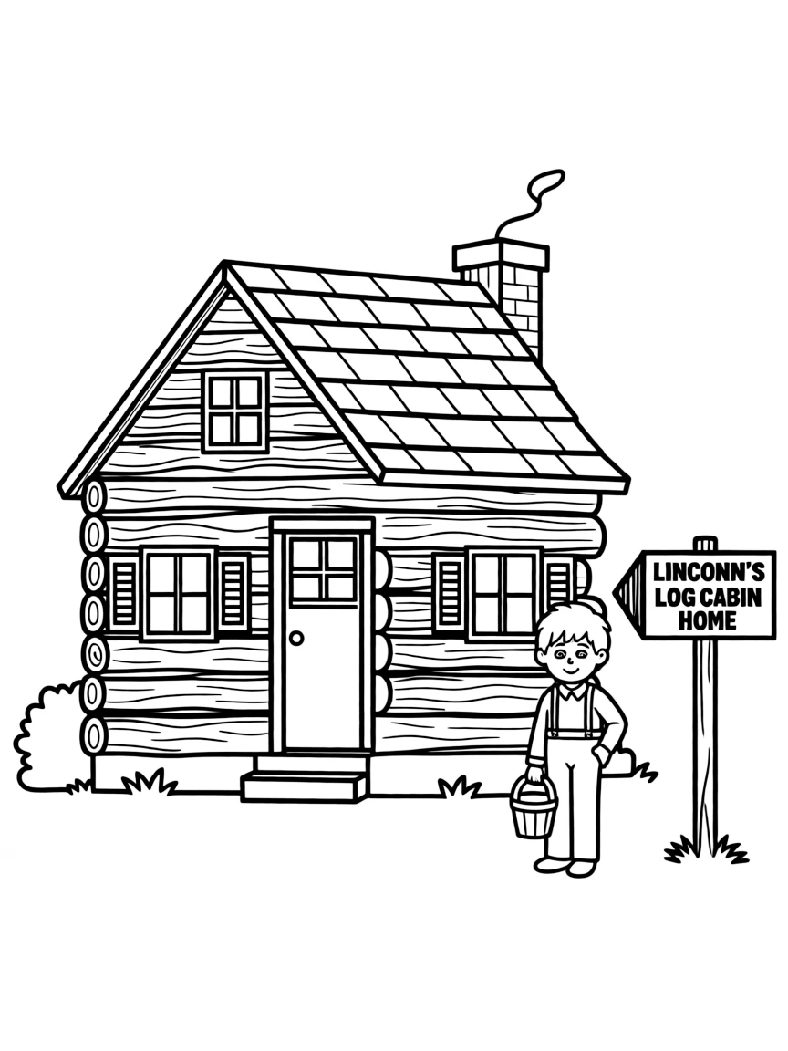 (Illinois) Lincoln’s log cabin home