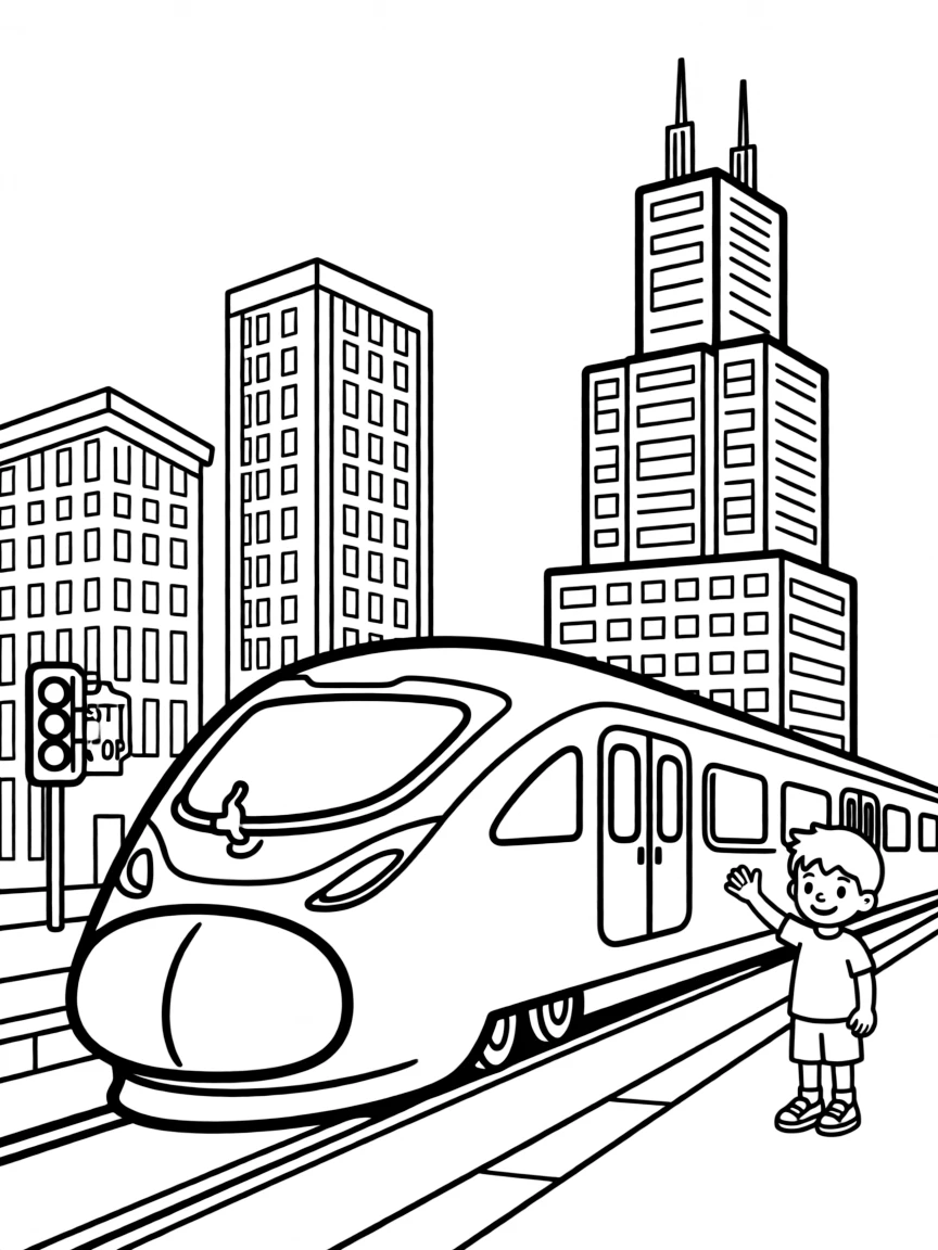 (Illinois) A high-speed train in Chicago