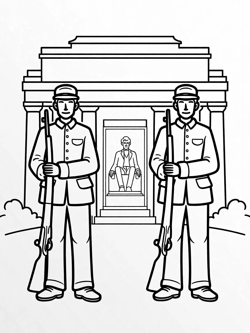 (Illinois) Soldiers at the Lincoln Tomb