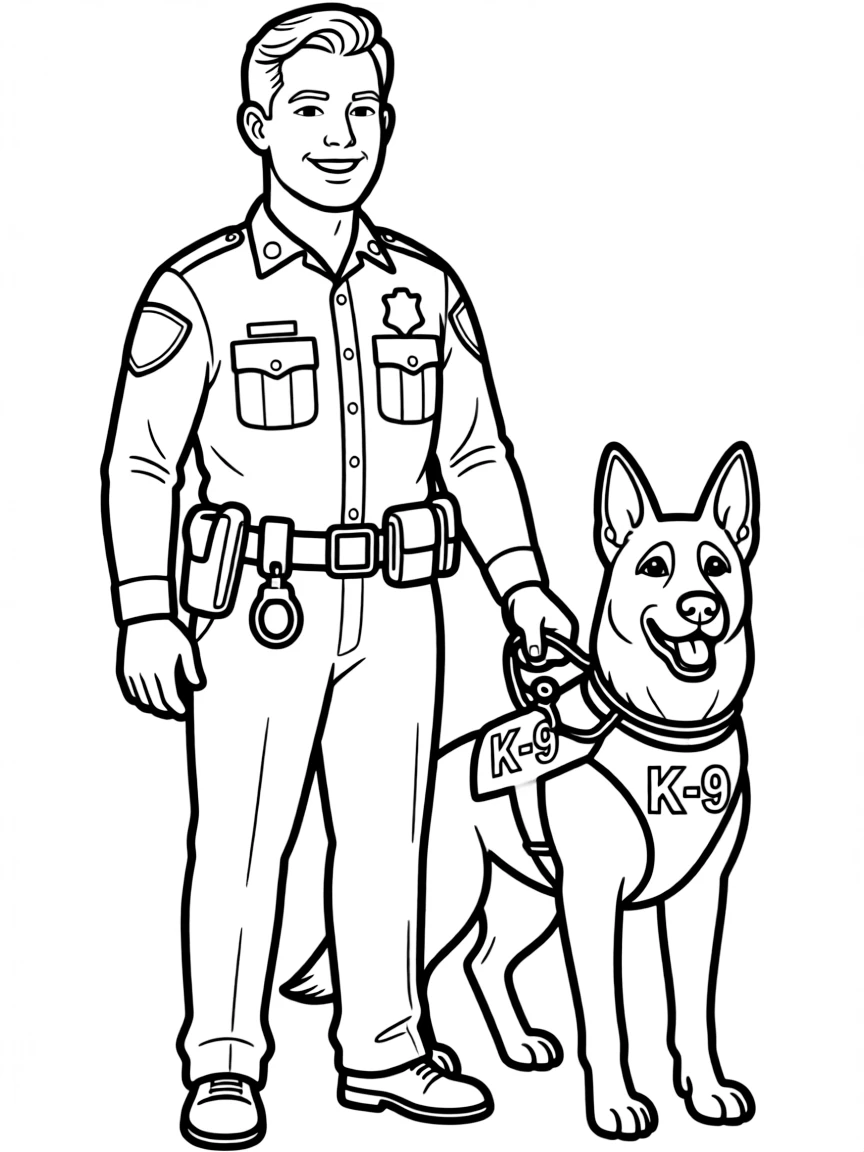 (Illinois) A police officer and K-9 unit in Illinois