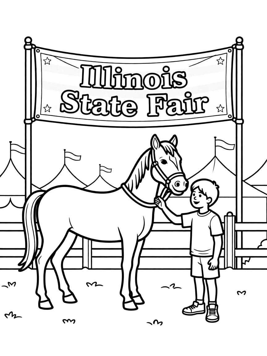 (Illinois) A horse at the Illinois State Fair