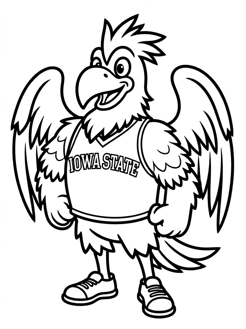 (Iowa) The Iowa State University mascot Cy the Cardinal