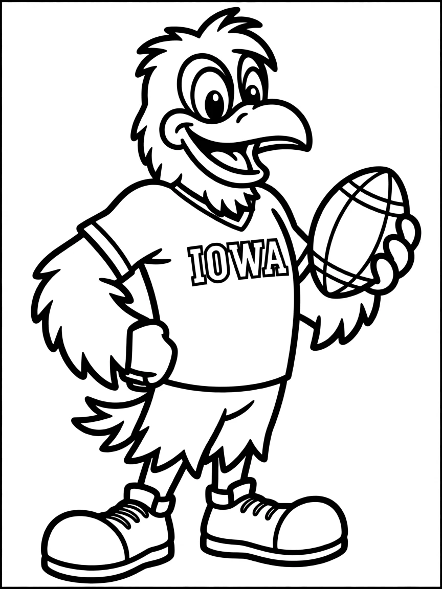 (Iowa) The University of Iowa Hawkeyes mascot Herky