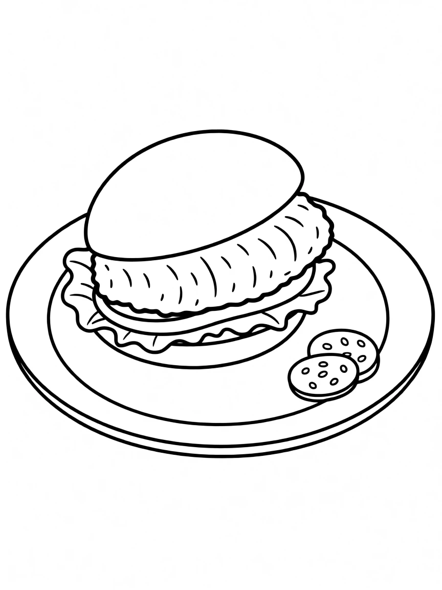 (Iowa) The Iowa pork tenderloin sandwich on a plate