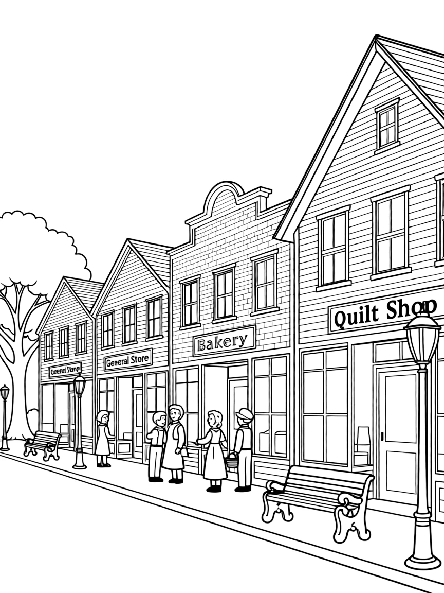 (Iowa) The Amana Colonies historic buildings and shops