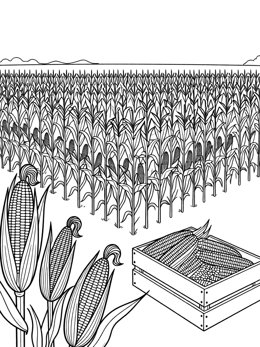 (Iowa) A field of Iowa's famous sweet corn ready to pick